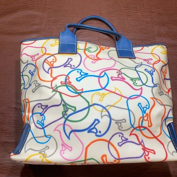 Dooney & Bourke Colorful Duck Print Tote - Picture 2 of 7